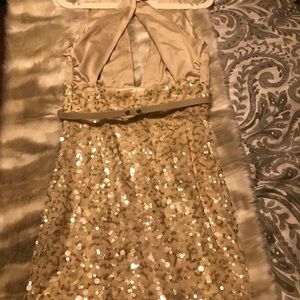 Gold sequin dress
